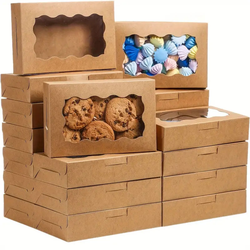 Cookies Pack - Coffrets cadeaux en papier Kraft, 15/30