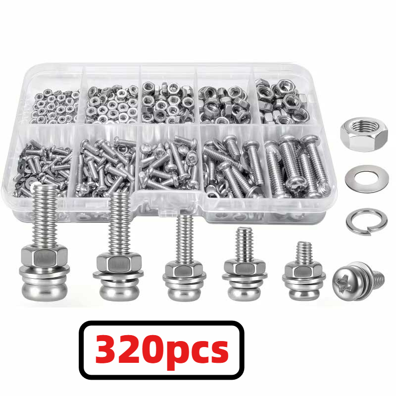 Nuts Mix - Kit de 320 vis et écrous